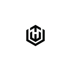 wh latter vector logo abstrack