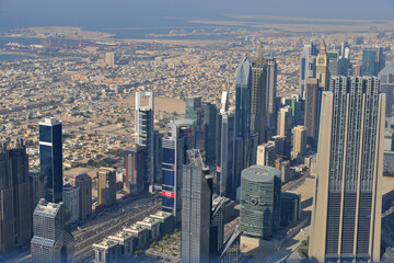 Fototapeta na wymiar UAEドバイとアブダビ、中近東アラブ首長国連邦の風景