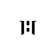 wh latter vector logo abstrack