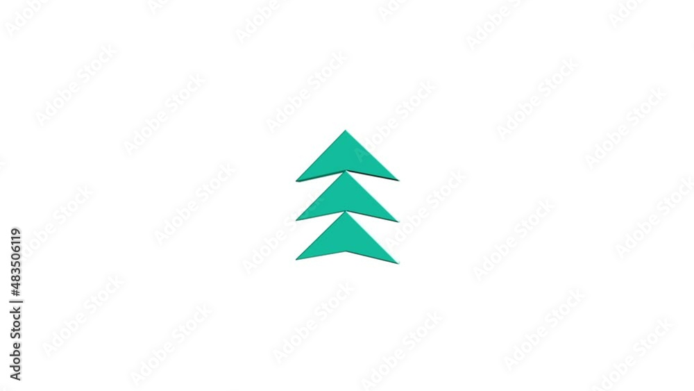 Poster 3d Swipe up animation button. Application and social network icons, swipe up for advertising. Social media scroll arrows. 4K video animation with alpha channel