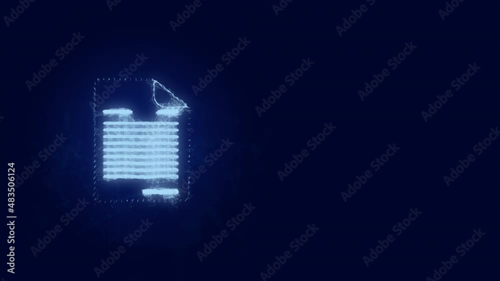 Aufkleber Document icon with plexus effect. Connected lines with dots. Lines plexus