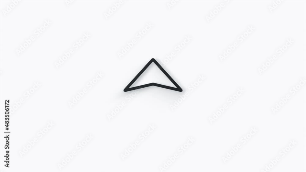 Aufkleber Line Swipe up animation button. Application and social network icons, swipe up for advertising. Social media scroll arrows. 4K video animation with alpha channel