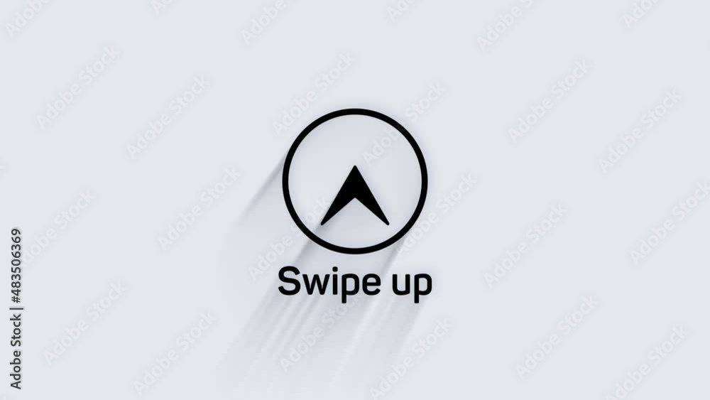 Aufkleber modern arrow, great design for any purposes. alpha channel without background. swipe up animation fo