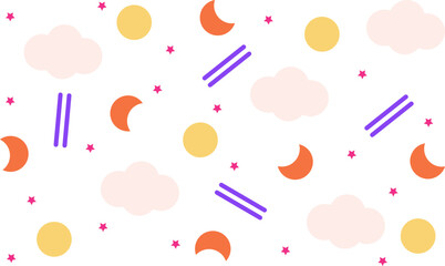 Abstract geometric background and geometric seamless pattern. Memphis style element