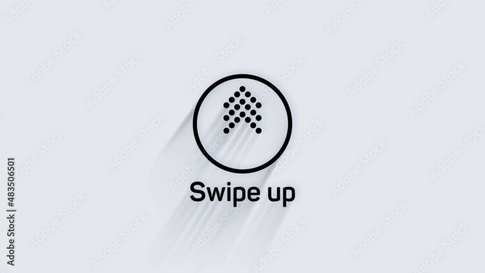 Poster Modern arrow, great design for any purposes. Alpha channel without background. Swipe up animation footage.