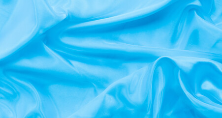 Obraz premium blue fabric texture background, abstract, closeup texture of cloth