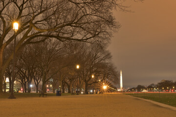 アメリカ夜景、北米田舎の一般的な風景