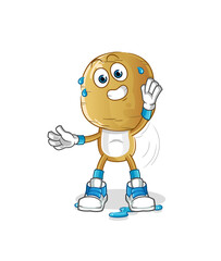 potato head cartoon stretching character. cartoon mascot vector