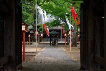 Shrine in fresh green