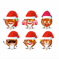Santa Claus emoticons with orange lolipop love cartoon character