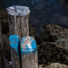 Rocks on a serene blue sea