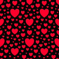 Abstract Love Heart Vector Seamless Pattern Design