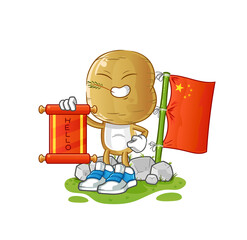 potato head cartoon chinese. cartoon mascot vector