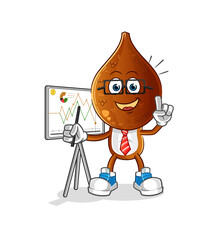 snake fruit head cartoon marketing character. cartoon vector