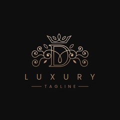 Letter D Royal Luxury Logo Design