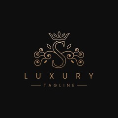 Letter S Royal Luxury Logo Design