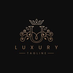 Letter U Royal Luxury Logo Design