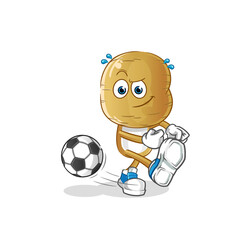 potato head cartoon kicking the ball. cartoon mascot vector