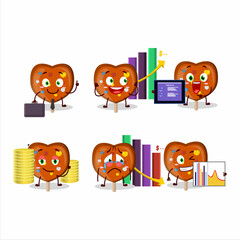 Orange lolipop love character designs as a trader investment mascot