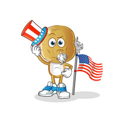 potato head cartoon uncle sam character. cartoon mascot vector
