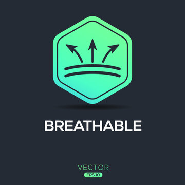 Creative (Breathable) Icon ,Vector sign.