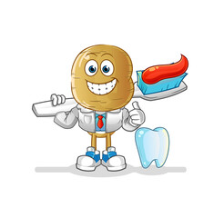 potato head cartoon dentist illustration. character vector