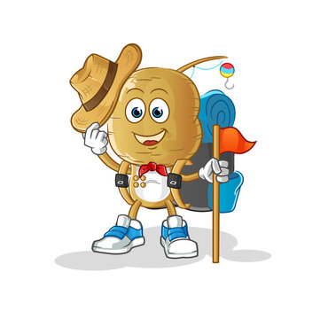 Potato Head Cartoon Scout Vector. Cartoon Character