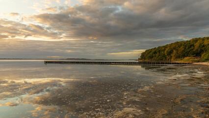 Views over the coast and cliffs at the Jasmunder Bodden in Lietzow, Mecklenburg-Western Pomerania, Germany