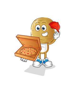 recommend clip art: potato head cartoon pizza delivery boy vector. cartoon character