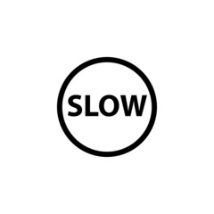 slow icon vector design templates
