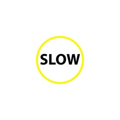 slow icon vector design templates