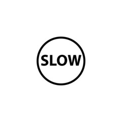 slow icon vector design templates