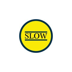 slow icon vector design templates