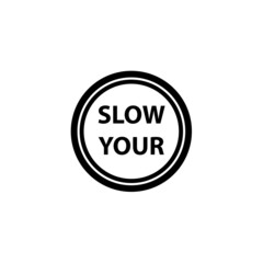 slow icon vector design templates