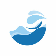 Abstract Water wave vector illustration design background