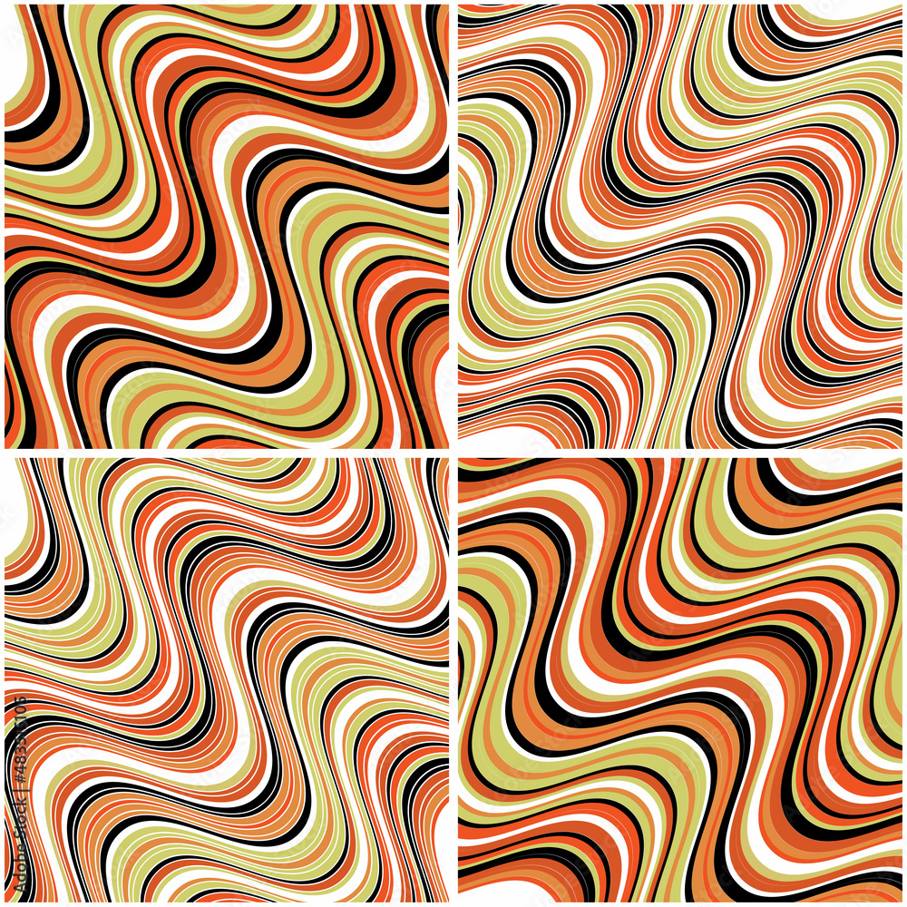 Poster 4 different vector patterns in the same package(eps). one pattern is paid and 3 are free (white divi