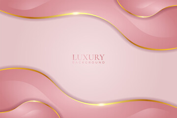 Luxury Background Dynamic Pink Pastel Soft Elegant Shiny Golden Line