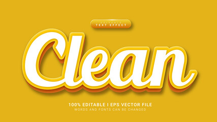 clean 3d editable text effect