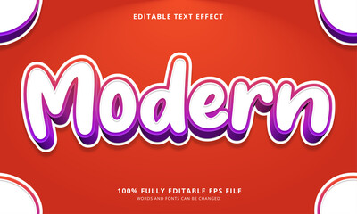 Modern gradient text style editable text effect