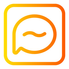 speech bubble gradient icon