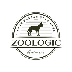 Vector graphic of dog vintage logo design