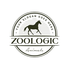 Vector graphic of horse vintage logo