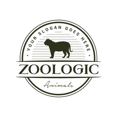 Vector graphic of tiger vintage logo design