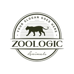 Vector graphic of tiger vintage logo design