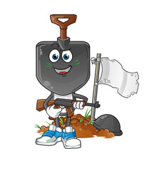 shovel head cartoon army character. cartoon mascot vector