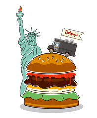 FOOD TRUCK,  NEW YORK , FOOD, NEW YORK STYLE, ニューヨーク, フードトラック, ニューヨークスタイル, 出店, デリバリー, ハンバーガー 