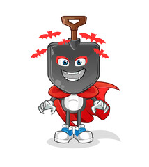 shovel head cartoon Dracula illustration. character vector