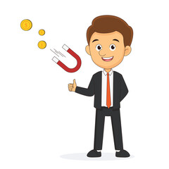 Businessman with rocket startup