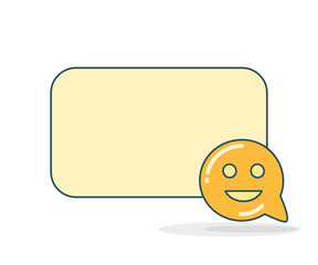 blank note board with smile message icon vector illlustration