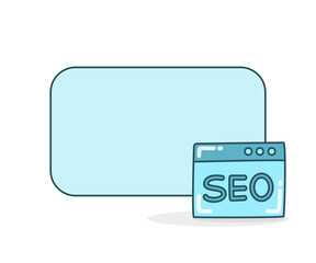blank note board with seo web icon vector illlustration